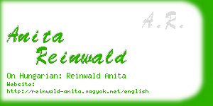 anita reinwald business card